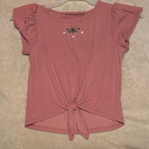 pink butterfly top